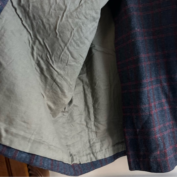 Marc By Marc Jacobs Navy and Red Plaid Pea Coat - Picture 6 of 9